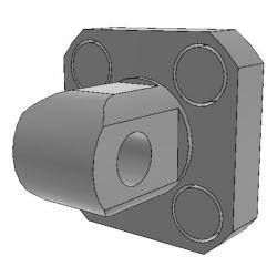 SMC Schwenkbefestigung C55-C - f&uuml;r Kompaktzylinder C55 - Kolben-&Oslash; 20 oder 25 mm - Preis per St&uuml;ck
