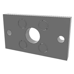 Flangia SMC C55-F - per cilindri compatti C55 - per pistoni con &Oslash; 20 o 25 mm - Prezzo al pezzo