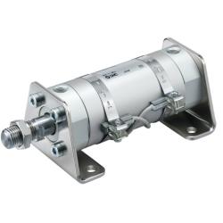Cylinder pneumatyczny SMC CDG3-Z1 - Kr&oacute;tka wersja - dwustronnego działania - tłoczysko z gwintem zewnętrznym - z magnesem