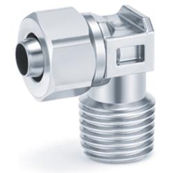 SMC KFG2L screw-in elbow &ndash; stainless steel &ndash; -1 to 10 bar &ndash; for steam &ndash; hose &Oslash; 4 to 16 mm &ndash; price per piece