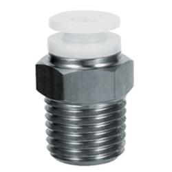 SMC Straight Screw-in Fitting KGH &ndash; Stainless steel &ndash; &ndash;1 to 10 bar &ndash; Hose outer diameter 4 to 16 mm &ndash; PN 10 bar &ndash; Pack of 2 &ndash; Price per piece