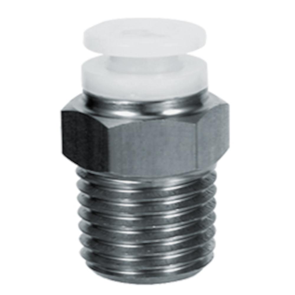 Raccord &agrave; vis enfichable droit SMC KGH - acier inoxydable - -1 &agrave; 10 bar - &Oslash; ext&eacute;rieur du tuyau de 4 &agrave; 16 mm - PN 10 bar - prix &agrave; l'unit&eacute;