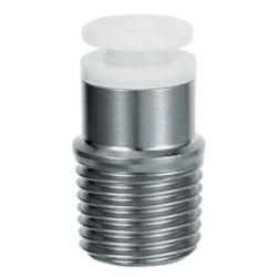 SMC Straight Push-Fit Fitting KGS &ndash; with hex socket &ndash; stainless steel &ndash; 1 to 10 bar &ndash; hose outer diameter 4 to 12 mm &ndash; price per piece