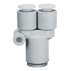 SMC Y-shaped plug-in reducer KGU &ndash; PBT &ndash; &ndash;1 to 10 bar &ndash; hose outer diameter 4 to 12 mm &ndash; pack of 2 &ndash; price per piece
