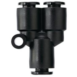 SMC Y-type plug-in branch fitting KAU &ndash; PBT &ndash; 1 to 10 bar &ndash; 3.2 to 12 mm &ndash; Pack of 5 or 10 &ndash; Price per piece