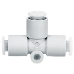 SMC T-connector KGT &ndash; PBT &ndash; -1 to 10 bar &ndash; hose outer diameter 4 to 16 mm &ndash; pack of 2 &ndash; price per piece