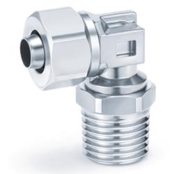 SMC KFG2V threaded elbow &ndash; rotatable &ndash; stainless steel &ndash; with thread coating &ndash; -1 to 10 bar &ndash; for steam &ndash; hose &Oslash; 4 to 16 mm &ndash; R thread &ndash; price per piece