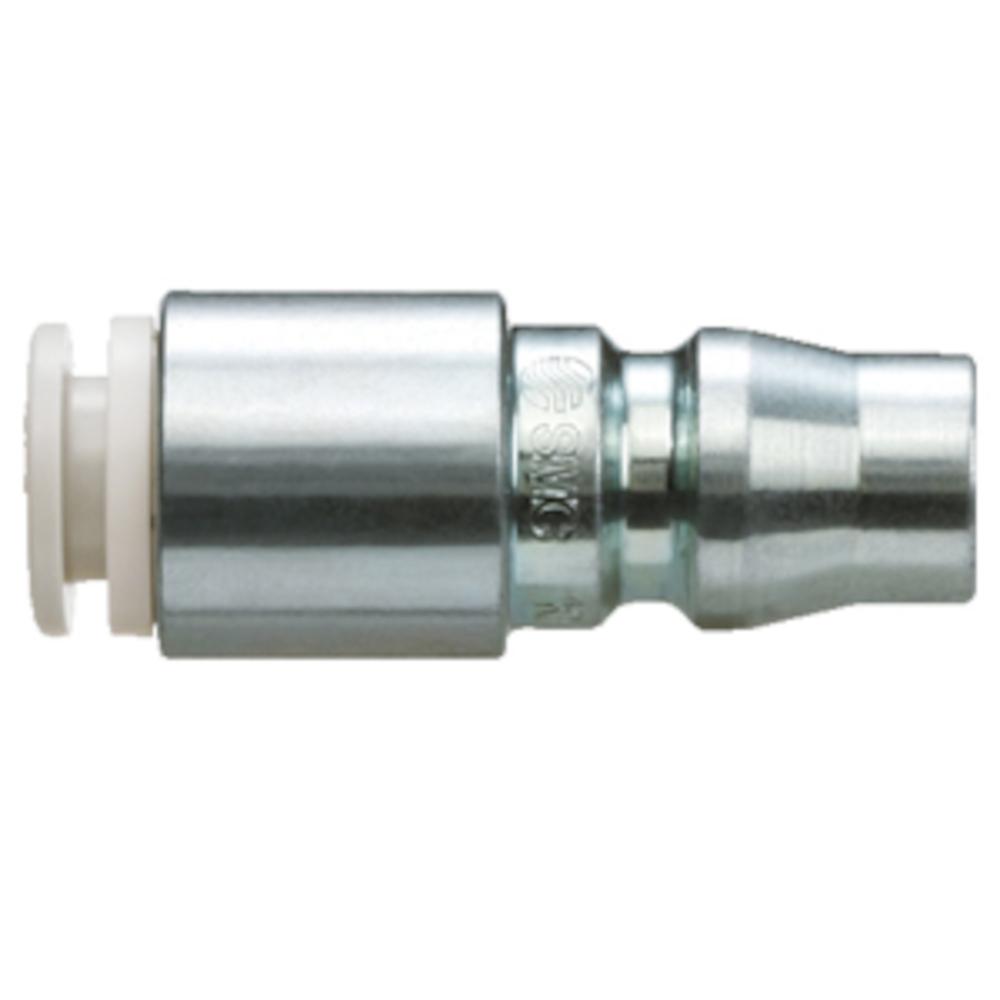 Raccord SMC S KK130P-H - Fiche avec connexion enfichable - Acier - &Oslash; ext&eacute;rieur du tuyau : 6 &agrave; 12 mm - Conditionnement : 5 pi&egrave;ces - Prix &agrave; l'unit&eacute;