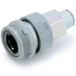 SMC S-koppling KKHS-MS - med utv&auml;ndig g&auml;nga - f&ouml;rnicklad - max. 10 bar - R-g&auml;nga - 5-pack - pris per styck