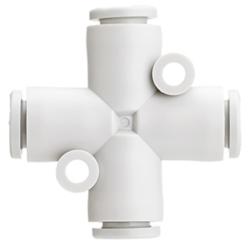 SMC KQ2TW cross-type plug-in junction &ndash; PBT &ndash; hose outer diameter 5/32" to 1/2" &ndash; pack of 10 &ndash; price per item
