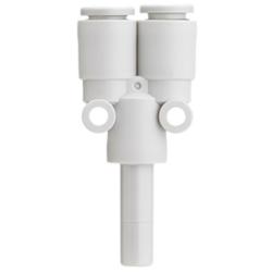 SMC KQ2U Y-type plug-in branch connector &ndash; PBT &ndash; hose outer diameter 1/8" to 5/16" &ndash; plug-in connectors 1/8" to 5/16" &ndash; pack of 10 &ndash; price per piece
