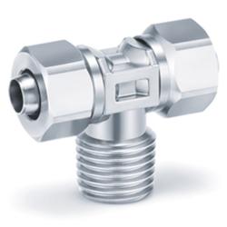 SMC T-clamp fitting KFG2T &ndash; stainless steel &ndash; 1 to 10 bar &ndash; for steam &ndash; hose diameter 4 to 16 mm &ndash; R thread &ndash; price per piece