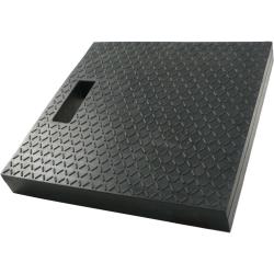 Beskyttende bundplade - forskellige størrelser - lavet af hård gummi - med skridsikker X-profil på overfladen - pakke med 2 - pris pr. stk.