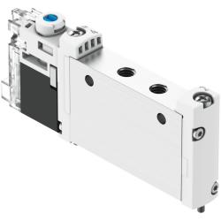 FESTO - Magneettiventtiili VUVG-L10-M52-M7-1H2L-W1 - 5/2-tieventtiili, monostabiili - sisäinen ohjausilman syöttö - pneumaattinen/mekaaninen jousi - linjaventtiili M7 - sähköliitäntälevyllä H2 - hinta kappaleel