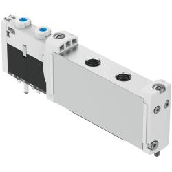 FESTO – zawór elektromagnetyczny VUVG-S14-P53-G18-1T1L – zawór 5/3-drożny – zewnętrzne zasilanie powietrzem sterującym – sprężyna mechaniczna – zawór z półmuffą G1/8 – cena za sztukę
