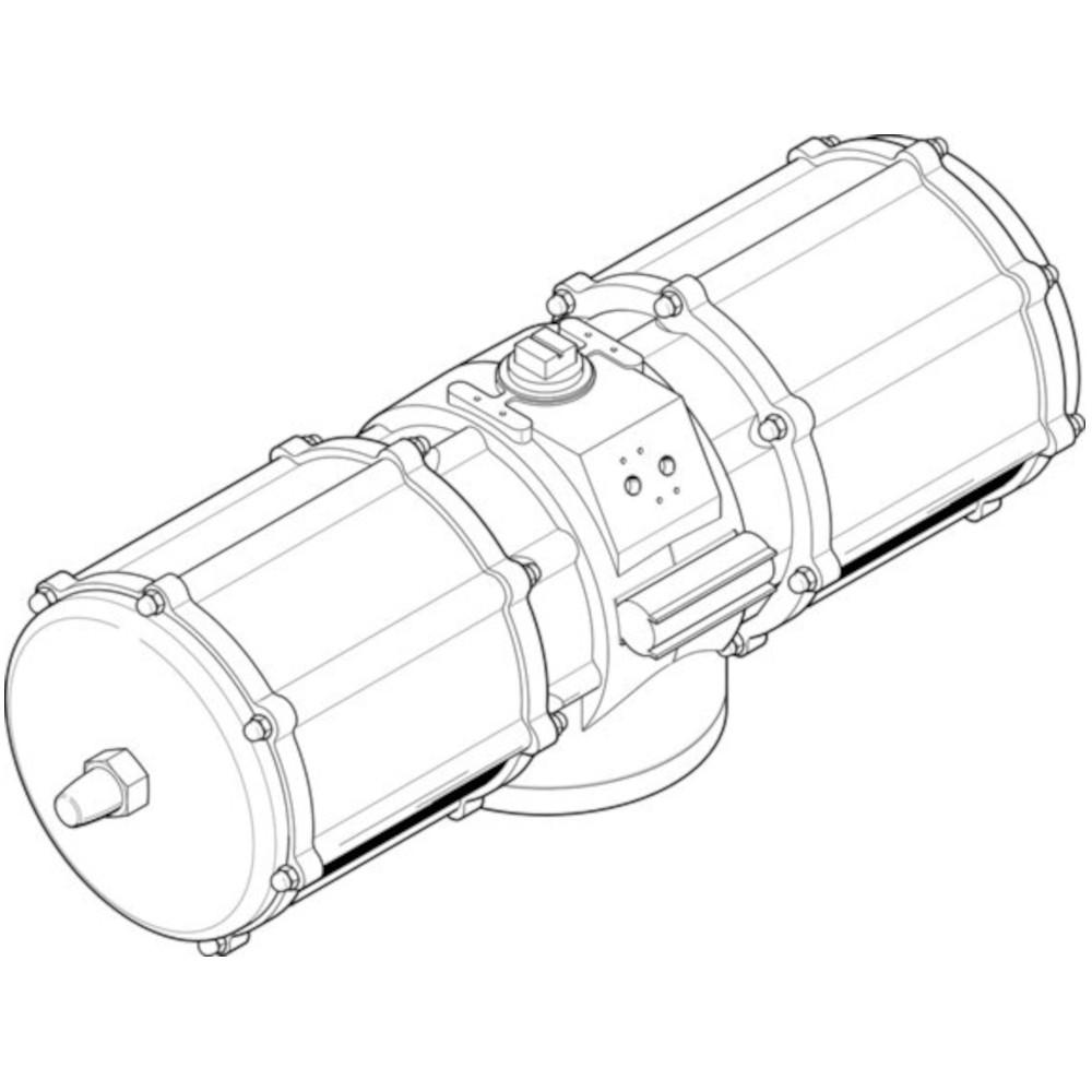 FESTO - Actuador giratorio DAPS - Aluminio - Doble efecto - Ángulo de giro 90° - Rango de temperatura de -20 °C a +80 °C - Diferentes tamaños - Precio por unidad