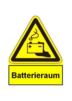Warnschild für Photovoltaik-Anlagen - "Batterieraum"