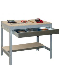 Workbench BT-3 BOX - høyde 840 x dybde 600 mm - Kapasitet 600 kg - med skuff