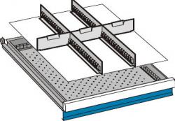 Scheidingswandset voor ladekasten BxT 564 x 725 mm