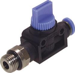 Afsluitkraan 3/2-weg - AG - G 1/8" tot G 1/2" - met steekverbinding - doorstroming vo