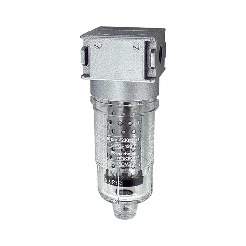 Actieve koolfilter "multifix-mini" - BG 0 - G 1/8" of G 1/4" - PE max. 16 bar - met PC-houder - prijs per stuk