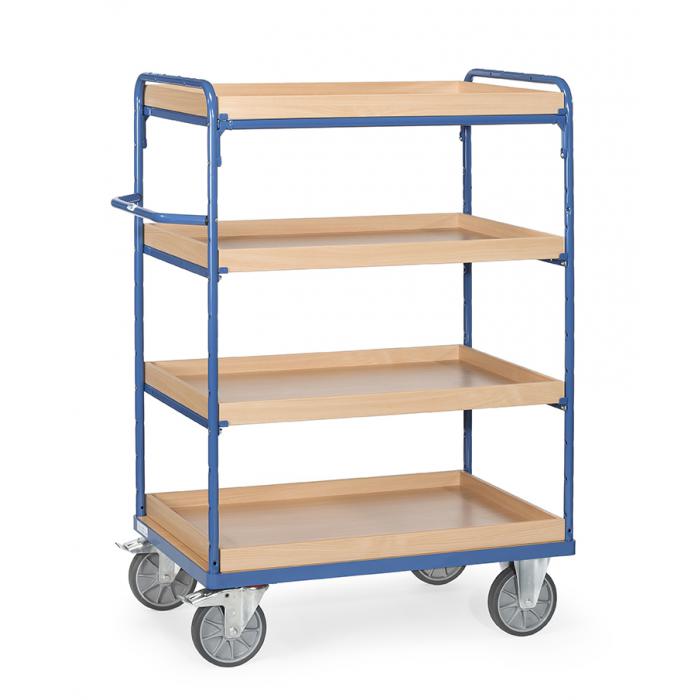 Etagenwagen - bis 600 kg - mit 4 Kästen aus Holz