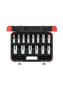 GEDORE red dopsleutelset - chroom-vanadiumstaal - 1/2 inch - lange uitvoering - 14-delig