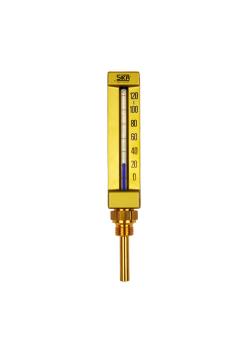 Machinethermometer HBZ - messing - aansluitschroefdraad 1/2" - recht - dompeldiepte 63 mm