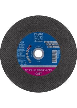 PFERD Disco de corte EHT - ZIRKON SG CAST - Diámetro exterior 230 mm - Anchura 3,2 mm - ø agujero 22,23 mm - Unidad de embalaje 25 unidades - Precio por unidad