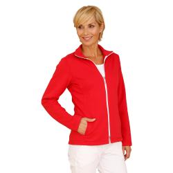 Eva joggejakke dame - størrelse XS til 3 XL - rød - med ståkrage