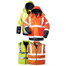 Sikkerhedsjakke - 2 in 1 jakke og vest - 100% PES