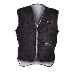 Corduroy vest "Buchholz" 100% katoen zwart - maat M-XXXXL