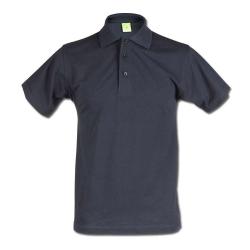 Restos de existencias - Polo - talla S - azul marino - 50% PES - 50% CO - lavable a 60°C - muy robusto - cuello reforzado - espalda alargada - "Active"