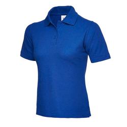Restposten - Poloshirt - Gr. 4XL - königsblau - 50% PES - 50% CO - ideale Passform - Seitenschlitzen - verstärkter Kragen - verlängerter Rückseite - "Damen Pique"