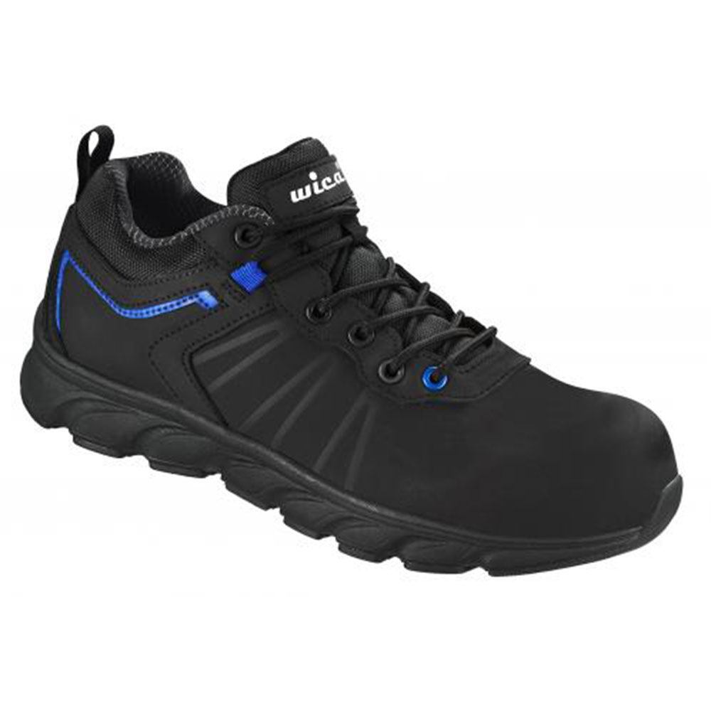 Zapatos bajos de trabajo VEZZO - negro, azul, ancho 10.5 - talla 36 a 48