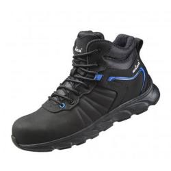 Botas con cordones Mathi - negras, ribete azul - ancho 10.5 - talla 37 a 48