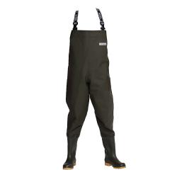 Waders - Ocean - med sikkerhedsstøvler - bred model - Gr. 37-48 - Lys Oliven