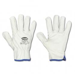 Bestuurdershandschoen "Driver" - Cat. 2 - EN 388 (4.1.3.2.) - Maat 10 - Kleur groen-beige - VE 12 paar - Prijs per VE