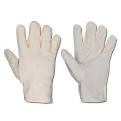 Gants de travail "LAHORE" - Combinaison cuir nappa/coton tricoté - Norme EN 388/ classe 1111