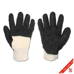 Existencias restantes - Guante de trabajo "PSG" - PVC - negro - Norma EN 388/Clase 4121