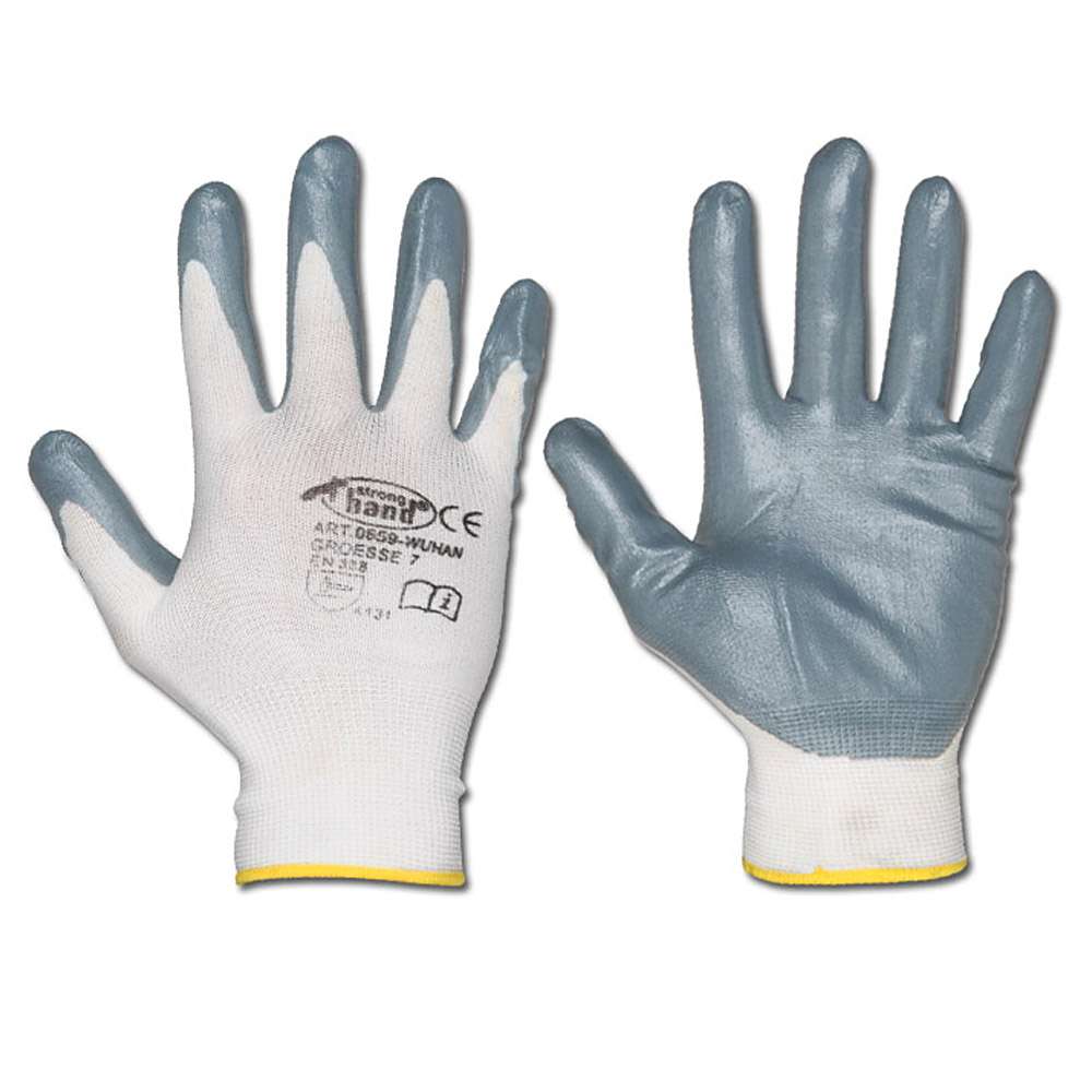 Rękawica pracy "WUHAN" - z cienkiej dzianiny nylon nitrylu