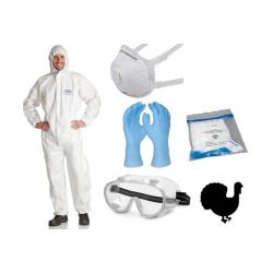 Kit di protezione contro l'influenza aviaria BASIC - Taglia XL - Prezzo per kit