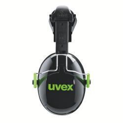 Kapselgeh&ouml;rschutz - UVEX K1H - EN 352-3 - D&auml;mmwert 27 db - mit Helmbefestigung - Farbe schwarz/gr&uuml;n - Preis per Paar