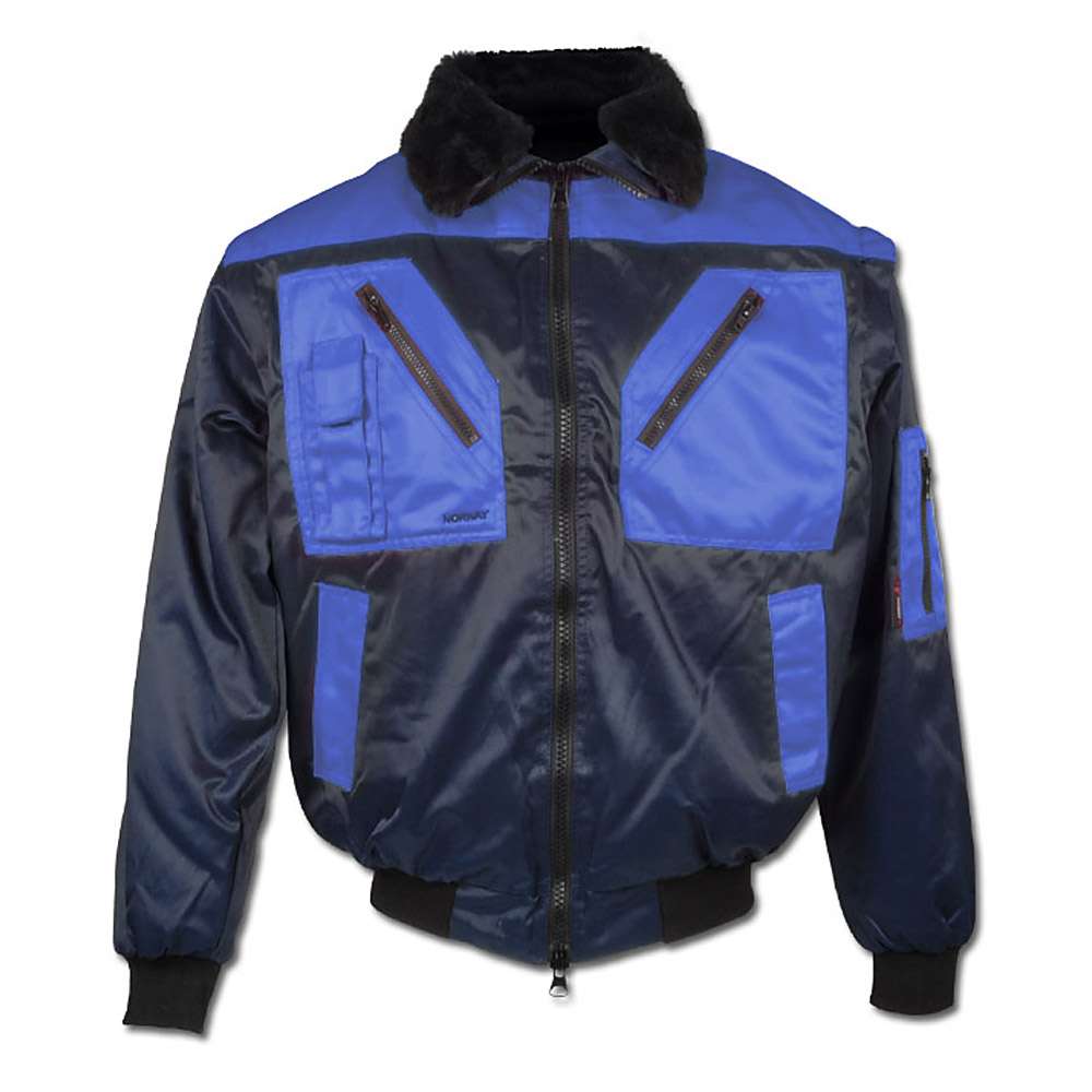 Pilotjakke"Vega" - 60% bomuld / 40% polyester - marine / kongeblå