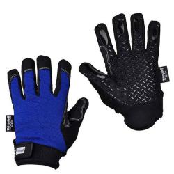 Winterhandschoen "Freezer" - kunstleer met Thinsulate - zwart/blauw - maat 8