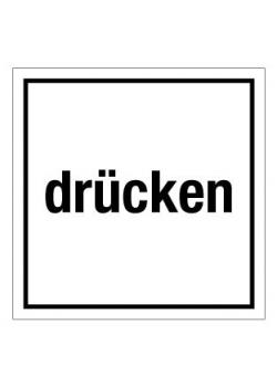 Türkennzeichnung "drücken" - 50 mm bis 400 mm