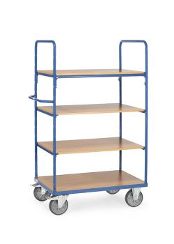 Chariot à tablettes - capacité de charge de 500 kg - Hauteur totale 1800 mm