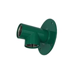 Sein&auml;laippa kahdella liit&auml;nn&auml;ll&auml; - h&auml;t&auml;suihkuvarrelle tai h&auml;t&auml;suihkuyhdistelm&auml;lle - sein&auml;asennukseen - ruostumatonta ter&auml;st&auml;, kemikaalinkest&auml;v&auml;, vihre&auml; pulverimaalattu - hinta kappaleelta