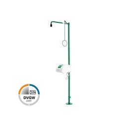 Safety Body Showers "B-SAFETY" - With Eye Shower, Lid And Bowl - Free Standing