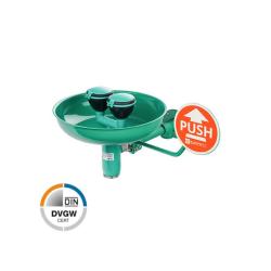 Bezpieczna myjka do oczu z wanną zbierającą - ClassicLine - do montażu natynkowego na ścianie